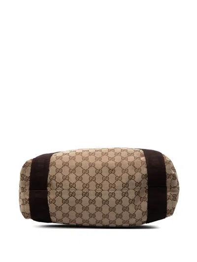 Pre-owned Gucci 2000-2015 Gg Canvas Tote Bag In Brown