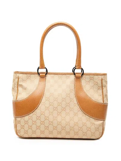 Pre-owned Gucci 2000-2015 Gg Canvas Tote Bag In Brown
