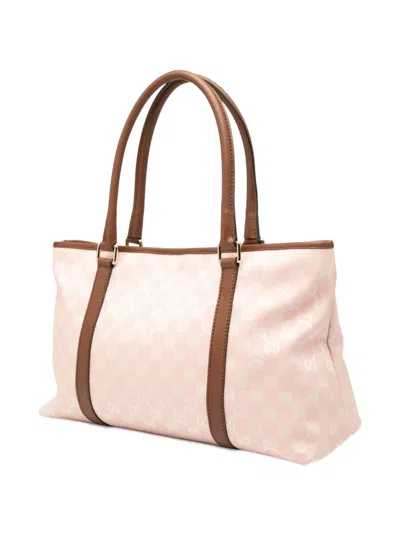 Pre-owned Gucci 2000-2015 Gg Canvas Tote Bag In Pink