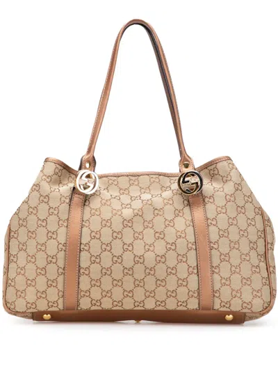 Pre-owned Gucci 2000-2015 Gg Canvas Twins Tote Bag