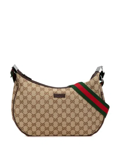 Pre-owned Gucci 2000-2015 Gg Canvas Web Crossbody Bag