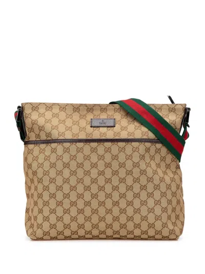 Pre-owned Gucci 2000-2015 Gg Canvas Web Crossbody Bag