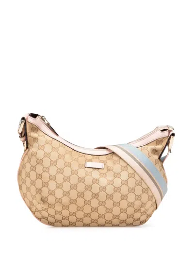 Pre-owned Gucci 2000-2015 Gg Canvas Web Crossbody Bag