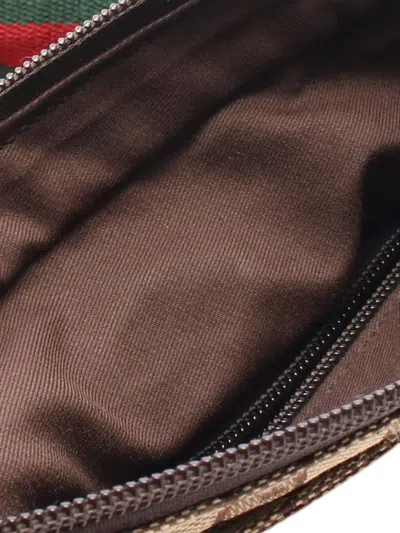 Pre-owned Gucci 2000-2015 Gg Canvas Web Crossbody Bag In Brown