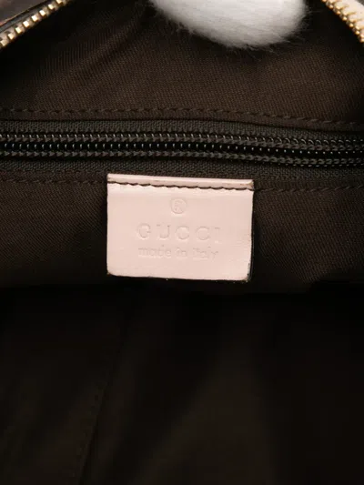 Pre-owned Gucci 2000-2015 Gg Canvas Web Crossbody Bag In Brown