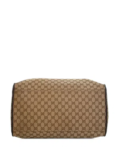 Pre-owned Gucci 2000-2015 Gg Canvas Web Duffle Bag Travel Bag