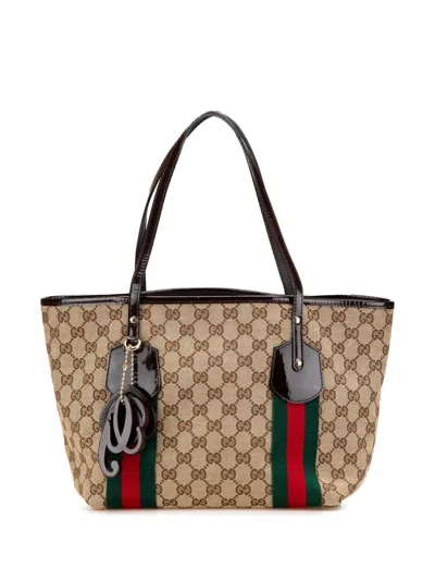 Pre-owned Gucci 2000-2015 Gg Canvas Web Jolie Tote Bag