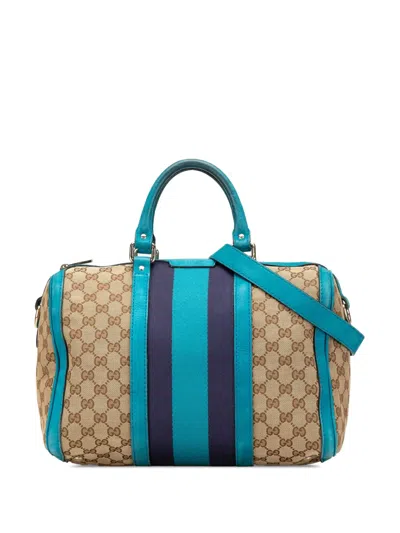 Pre-owned Gucci 2000-2015 Gg Canvas Web Joy Satchel