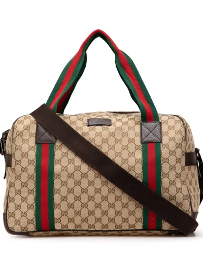 Pre-owned Gucci 2000-2015 Gg Canvas Web Satchel