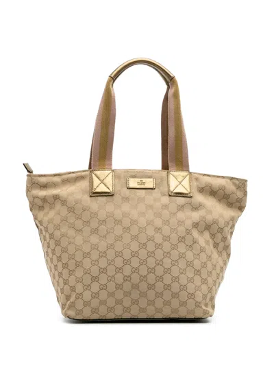 Pre-owned Gucci 2000-2015 Gg Canvas Web Tote Bag