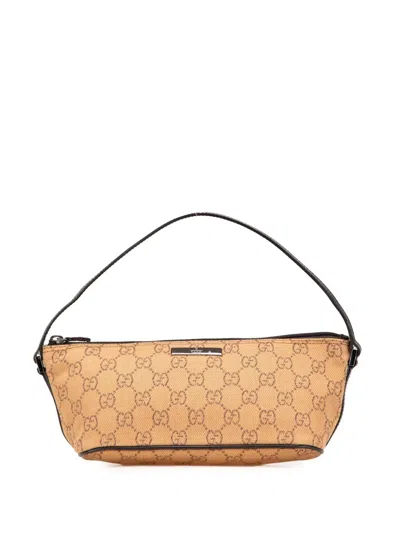 Pre-owned Gucci 2000-2015 Gg Denim Boat Shoulder Bag