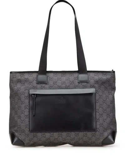 Pre-owned Gucci 2000-2015 Gg Denim Tote Bag