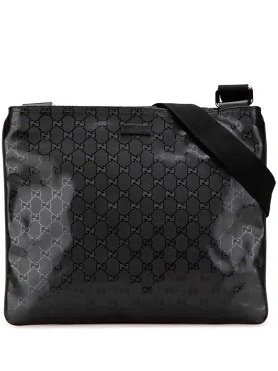 Pre-owned Gucci 2000-2015 Gg Imprime Crossbody Bag In Black