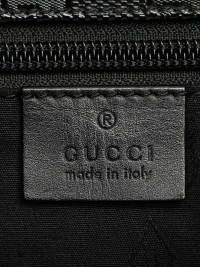 Pre-owned Gucci 2000-2015 Gg Imprime Crossbody Bag In Black