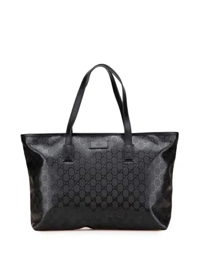 Pre-owned Gucci 2000-2015 Gg Imprime Tote Bag In Black