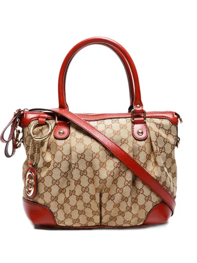 Pre-owned Gucci 2000-2015 Gg-monogram Handbag In Brown