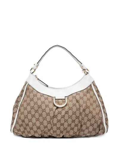 Pre-owned Gucci 2000-2015 Gg-monogram Shoulder Bag In Neutral
