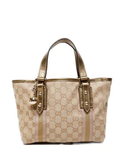 Pre-owned Gucci 2000-2015 Gg-monogram Tote Bag In Neutral