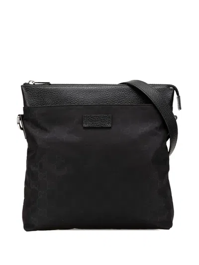 Pre-owned Gucci 2000-2015 Gg Nylon Flat Messenger Bag Crossbody Bag