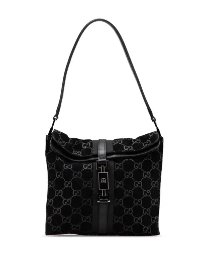 Pre-owned Gucci 2000-2015 Gg Suede Jackie Shoulder Bag