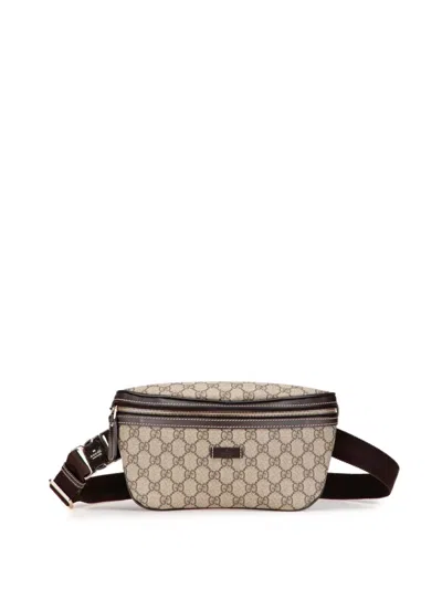 Pre-owned Gucci 2000-2015 Gg Supreme Belt Bag In Brown