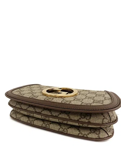 Pre-owned Gucci 2000-2015 Gg Supreme Blondie Belt Bag In Brown