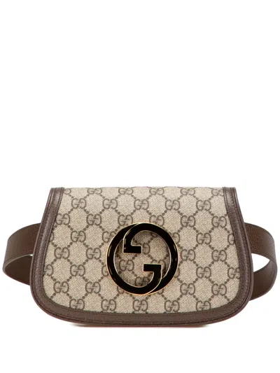 Pre-owned Gucci 2000-2015 Gg Supreme Blondie Belt Bag In Brown