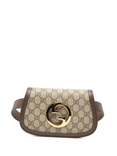 Pre-owned Gucci 2000-2015 Gg Supreme Blondie Belt Bag In Brown