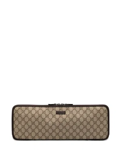 Pre-owned Gucci 2000-2015 Gg Supreme Clutch Bag In Brown