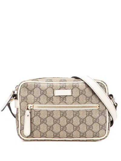 Pre-owned Gucci 2000-2015 Gg Supreme Crossbody Bag In Brown