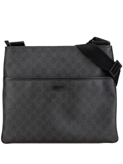 Pre-owned Gucci 2000-2015 Gg Supreme Crossbody Bag In Black