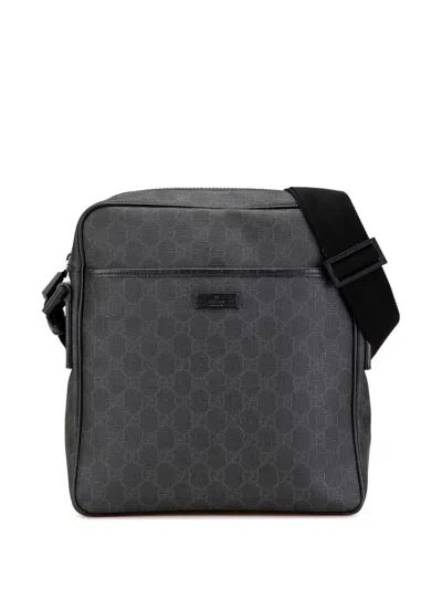 Pre-owned Gucci 2000-2015 Gg Supreme Crossbody Bag In Black