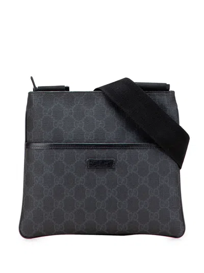 Pre-owned Gucci 2000-2015 Gg Supreme Crossbody Bag In Black