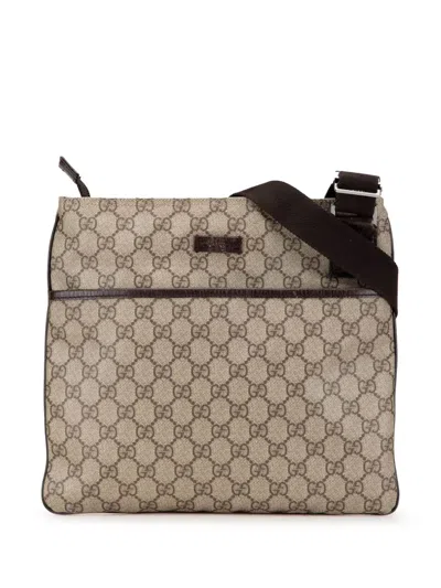Pre-owned Gucci 2000-2015 Gg Supreme Crossbody Bag In Brown