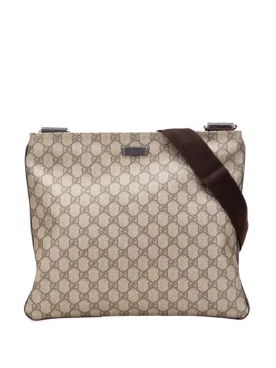 Pre-owned Gucci 2000-2015 Gg Supreme Crossbody Bag In Brown