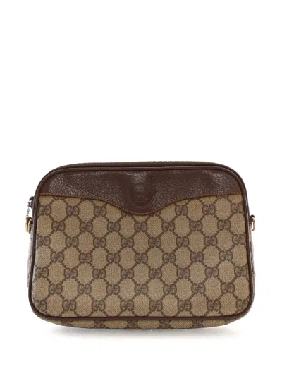 Pre-owned Gucci 2000-2015 Gg Supreme Crossbody Bag In Brown