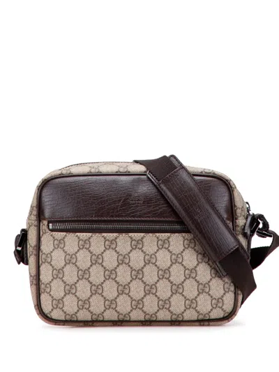 Pre-owned Gucci 2000-2015 Gg Supreme Crossbody Bag In Brown