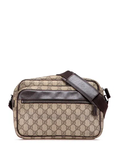 Pre-owned Gucci 2000-2015 Gg Supreme Crossbody Bag In Brown