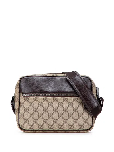Pre-owned Gucci 2000-2015 Gg Supreme Crossbody Bag In Brown