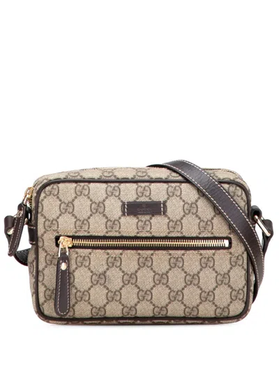 Pre-owned Gucci 2000-2015 Gg Supreme Crossbody Bag In Brown