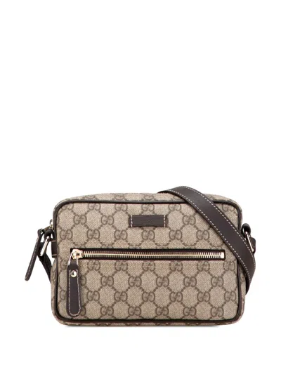 Pre-owned Gucci 2000-2015 Gg Supreme Crossbody Bag In Brown