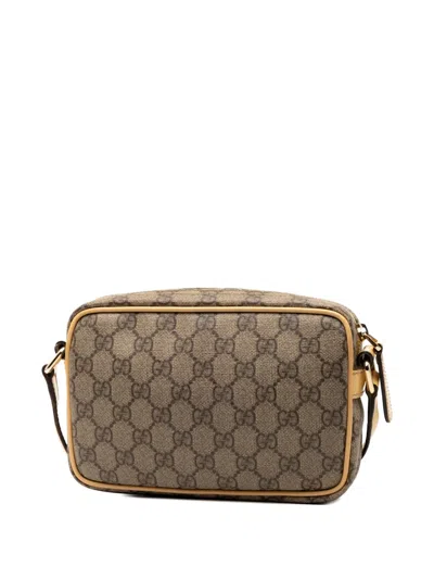 Pre-owned Gucci 2000-2015 Gg Supreme Crossbody Bag In Brown