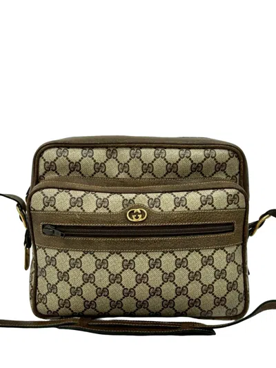 Pre-owned Gucci 2000-2015 Gg Supreme Crossbody Bag In Brown