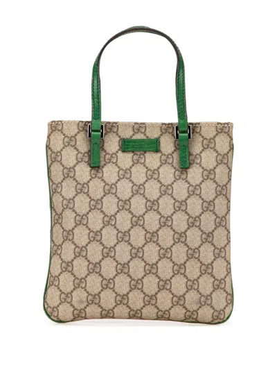 Pre-owned Gucci 2000-2015 Gg Supreme Handbag In Brown