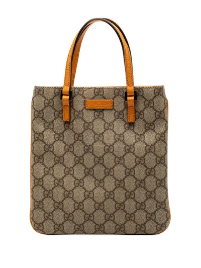 Pre-owned Gucci 2000-2015 Gg Supreme Handbag In Brown