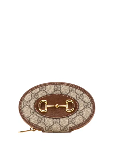 Pre-owned Gucci 2000-2015 Gg Supreme Horsebit 1955 Zip Coin Pouch