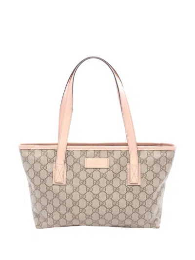 Pre-owned Gucci 2000-2015 Gg Supreme Joy Tote Bag In Brown