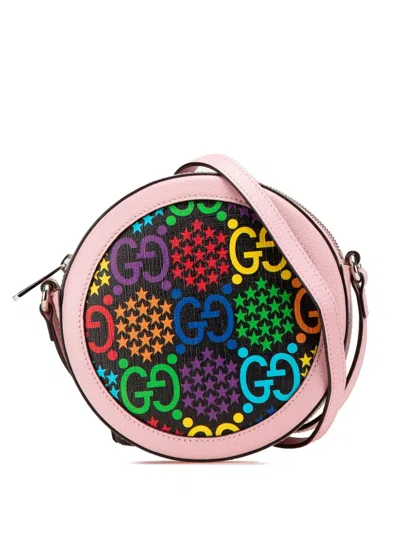 Pre-owned Gucci 2000-2015 Gg Supreme Psychedelic Round Crossbody Bag In Multicolour