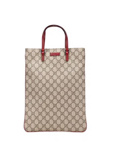 Pre-owned Gucci 2000-2015 Gg Supreme Tote Bag In Brown