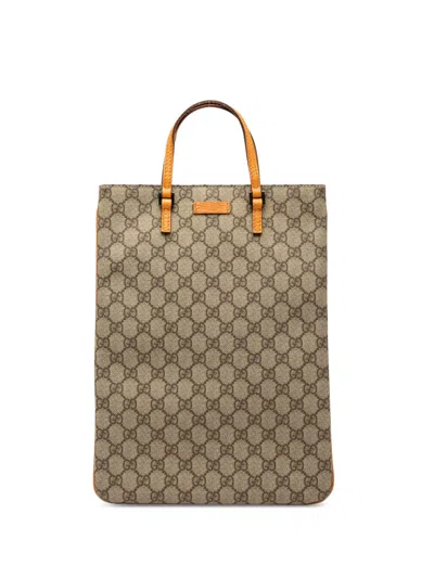Pre-owned Gucci 2000-2015 Gg Supreme Tote Bag In Brown